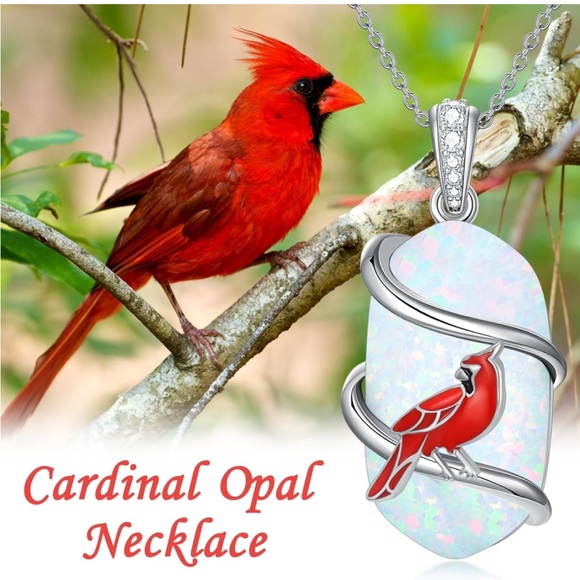 18k Angel Cardinal Diamond Necklace - Picture 5 of 6